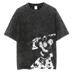 Hip Hop Streetwear Vintage T-shirt - Japanese Anime Graphic Print