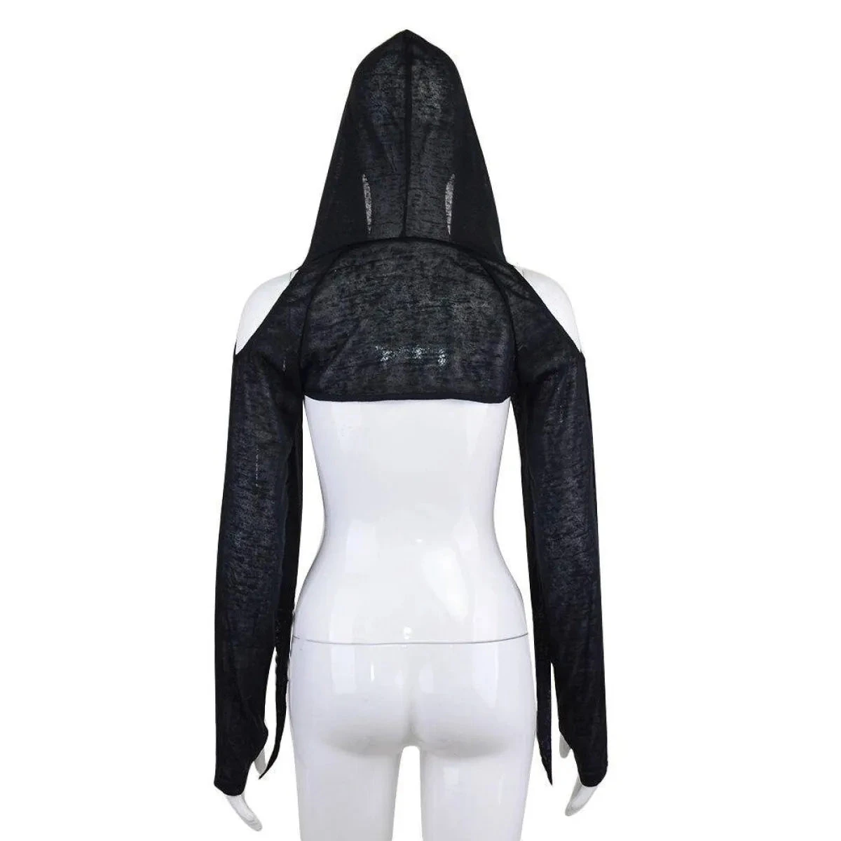 Hooded Long Sleeve Crop Top - Image 10
