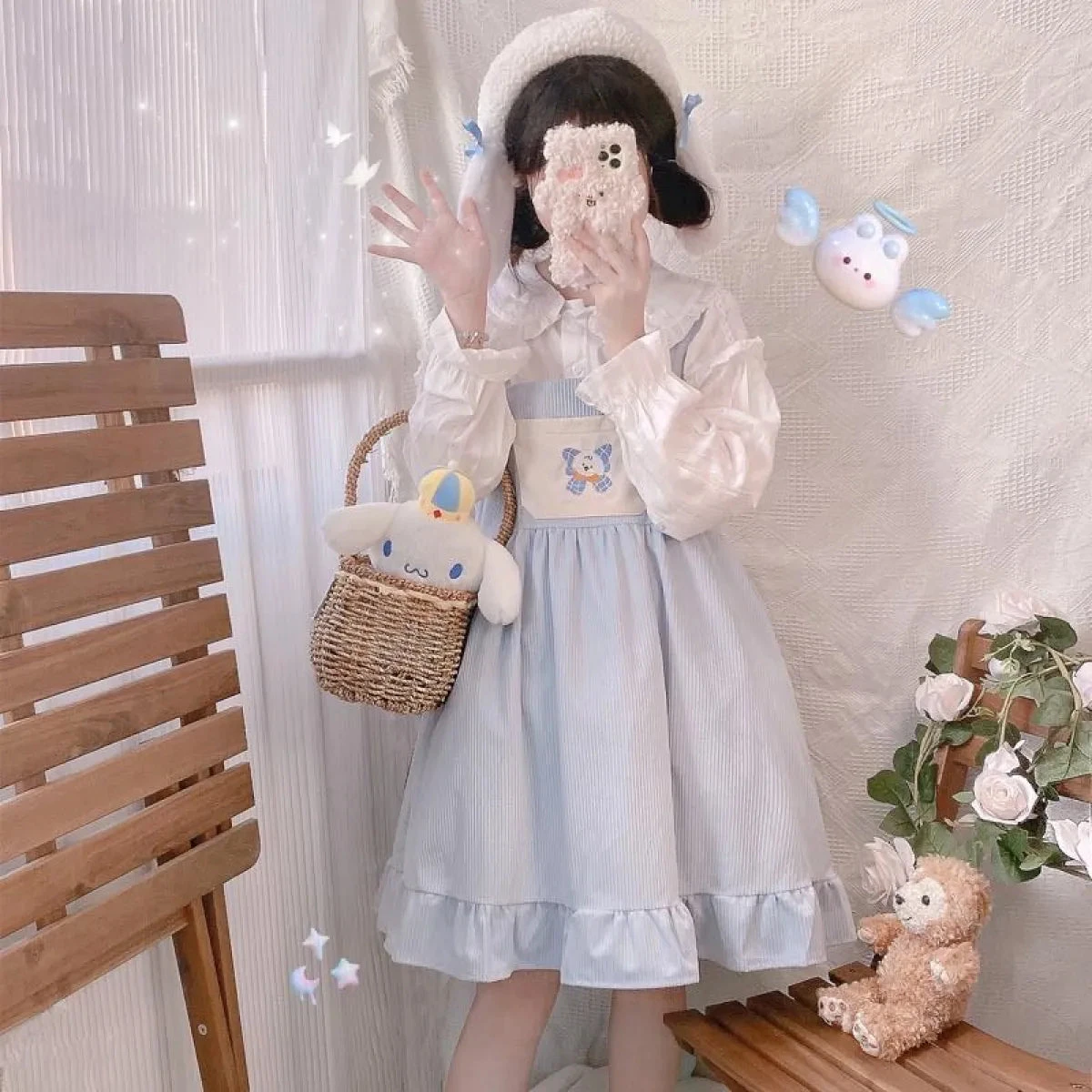 Lolita Dress With Puppy Bowknot - Image 2