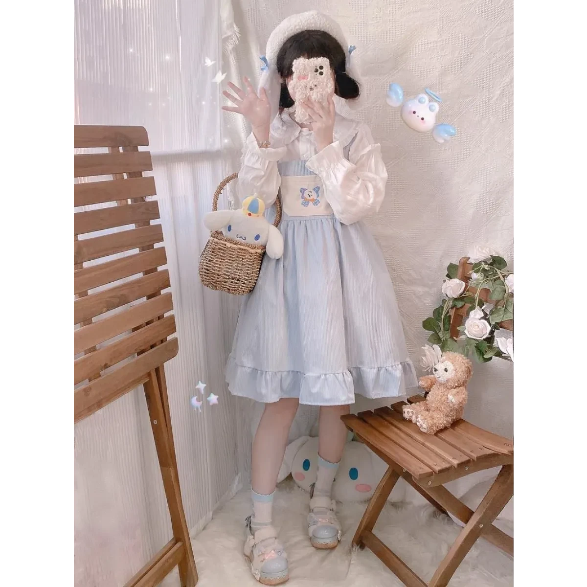 Lolita Dress With Puppy Bowknot - Image 6