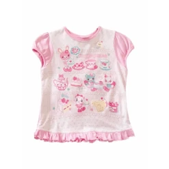 Cute Japanese Print T-Shirt – Colorful Kawaii Summer Top For Girls