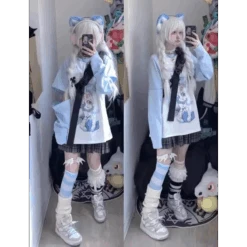 Kawaii Y2K Harajuku Top – Detachable Sleeve Anime Tee