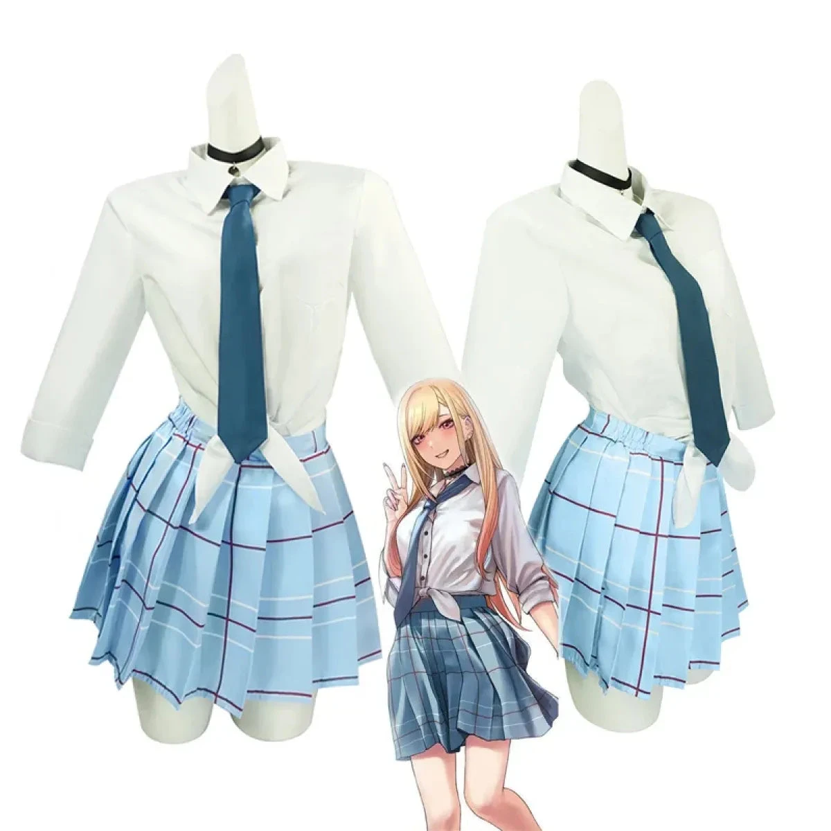Kitagawa Marin School Uniform Cosplay – My Dress-Up Darling Set For Women - Image 2