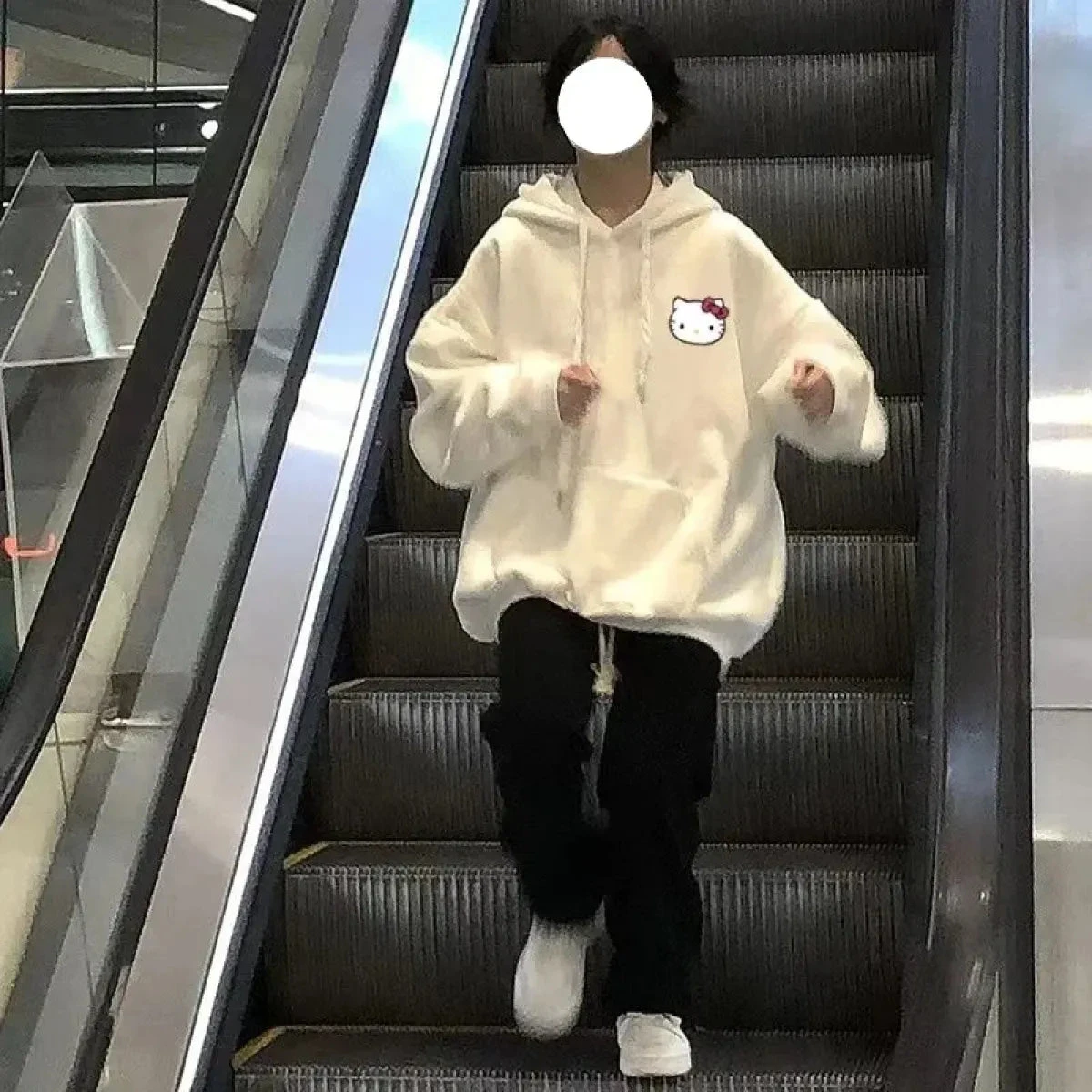 Hello Kitty Y2K Hoodie – Cute Sanrio Print Harajuku Streetwear - Image 2