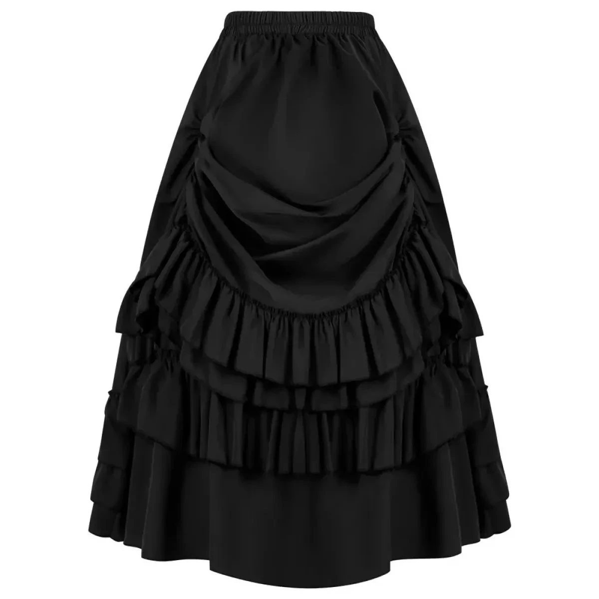 Layered Steampunk Skirt – Victorian Ruffles Cosplay Gothic - Image 5