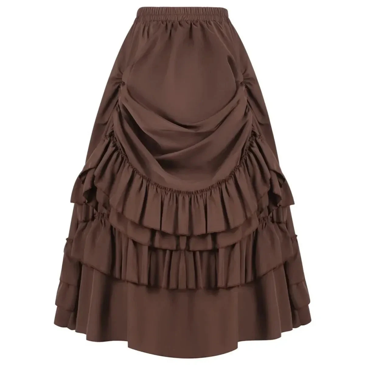 Layered Steampunk Skirt – Victorian Ruffles Cosplay Gothic - Image 4