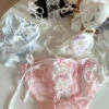 Lolita Lace Ruffle Bow Panties – Cute Low Waist Tie-Up Briefs
