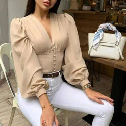 Long-sleeved Korean Blouse