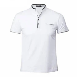 Mandarin Collar Active Shirt