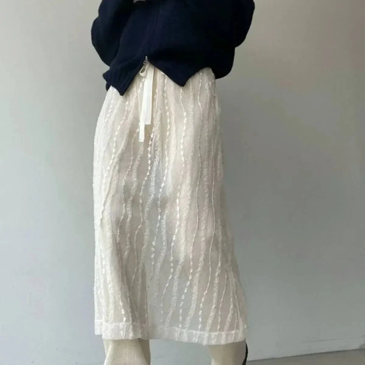 Harajuku Lace Embroidered Maxi Skirt - Image 13