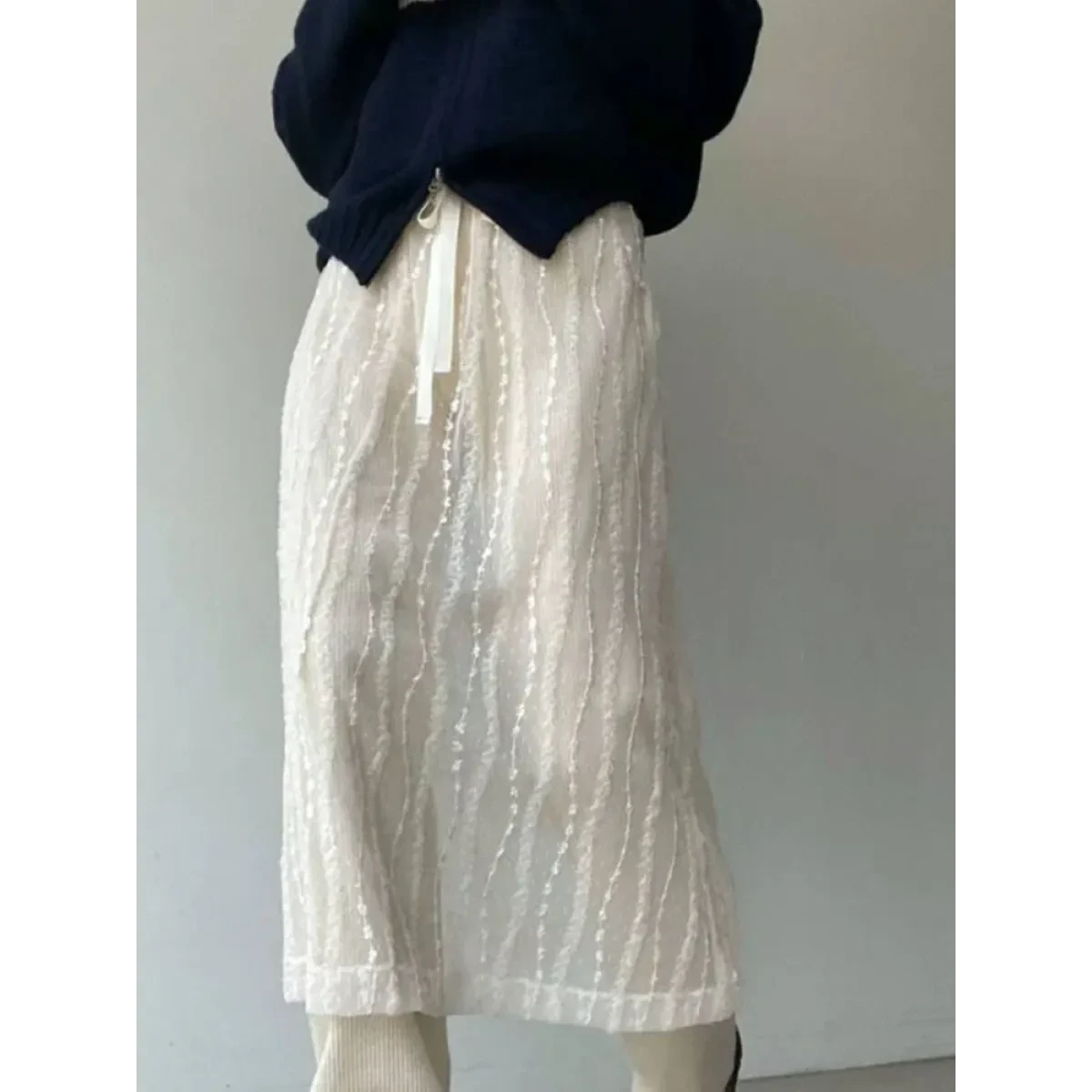 Harajuku Lace Embroidered Maxi Skirt - Image 6