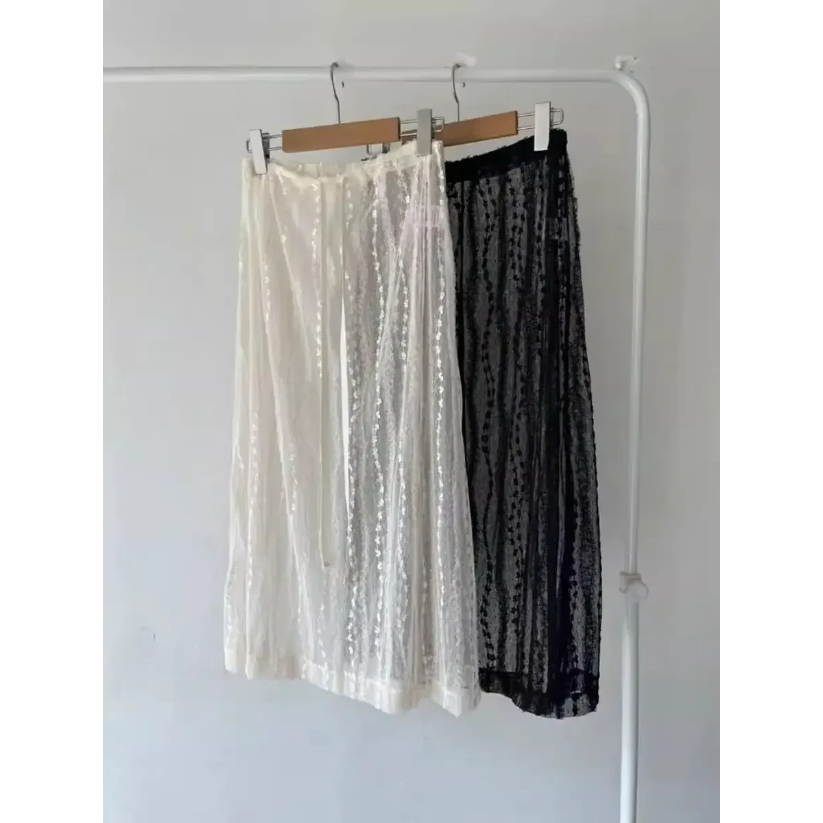 Harajuku Lace Embroidered Maxi Skirt - Image 7