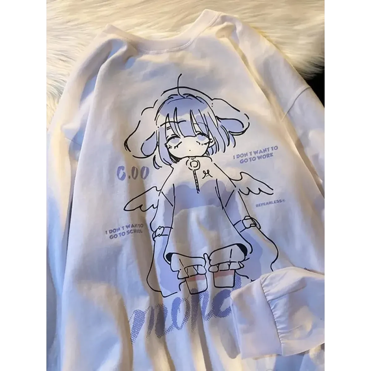 "Monday" Sad Anime Girl Tee - Image 7