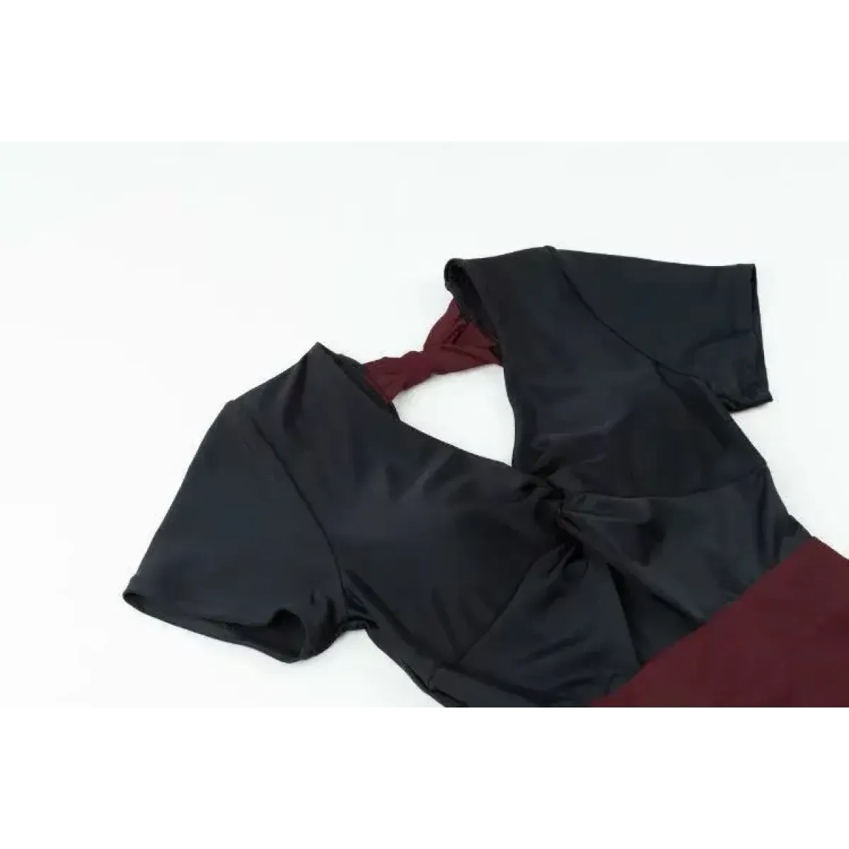 One-Piece Swimsuit – V-Neck Twist Front Cutout Design - Image 14