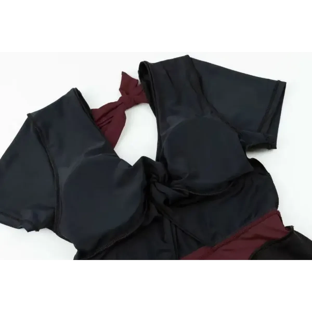 One-Piece Swimsuit – V-Neck Twist Front Cutout Design - Image 16