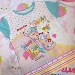 Pastel Kawaii Harajuku Crop Top – Cartoon Print Y2K Aesthetic Tee