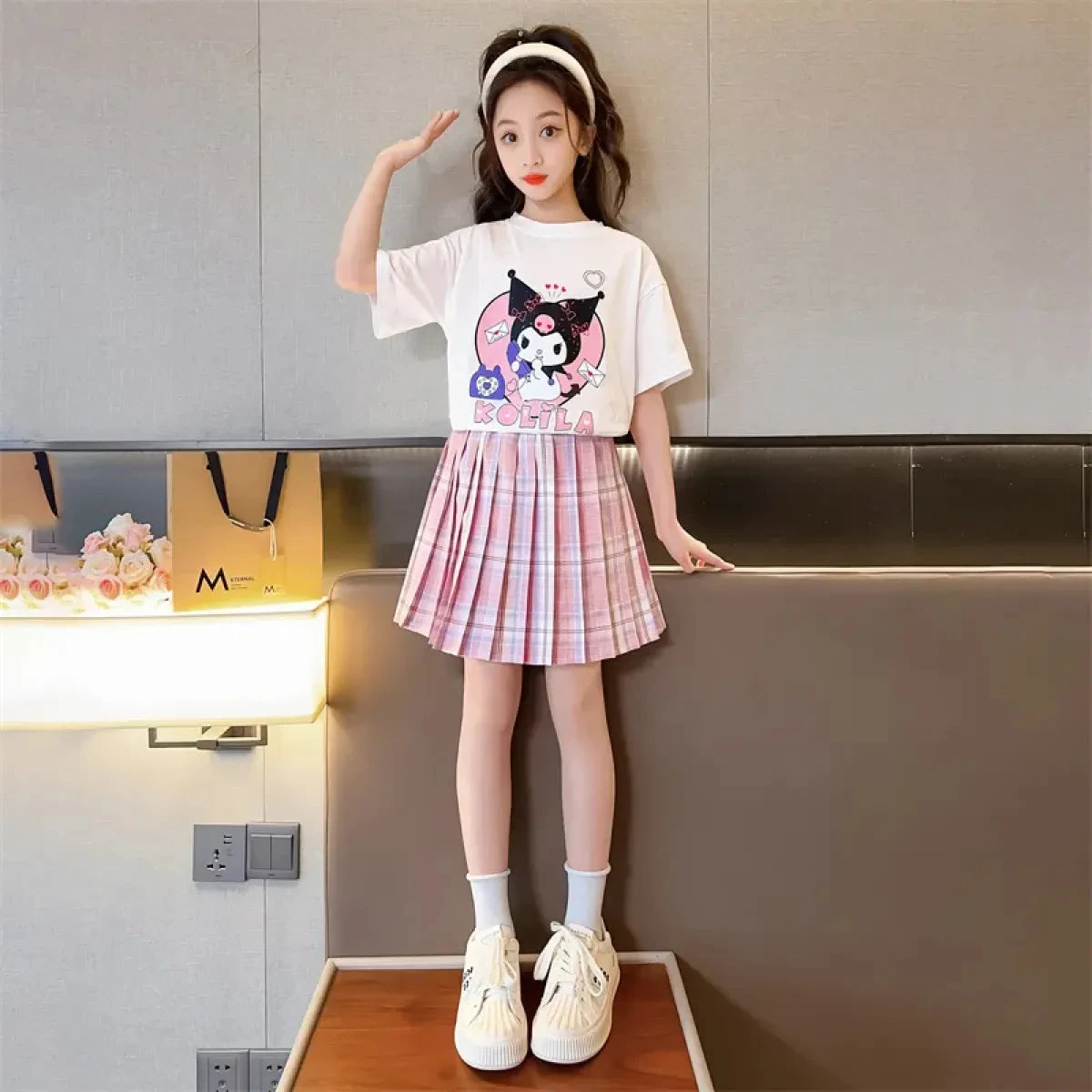 Kuromi Short-Sleeved Shirt And Pleated Skirt Set - Image 13