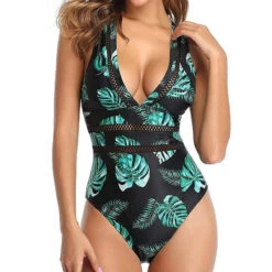 One Piece Plunge V Neck