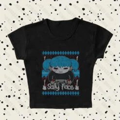 Sadly Face Tee – Retro Harajuku Vibes With Emo Chic