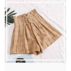 Ribbon Tie High Waist Shorts