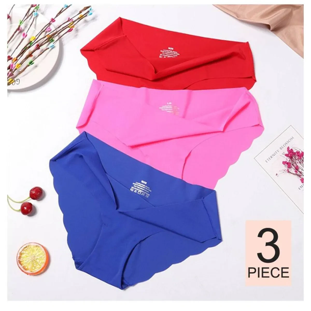 Low-Rise Seamless Panties Set - 3 Pcs - Image 12