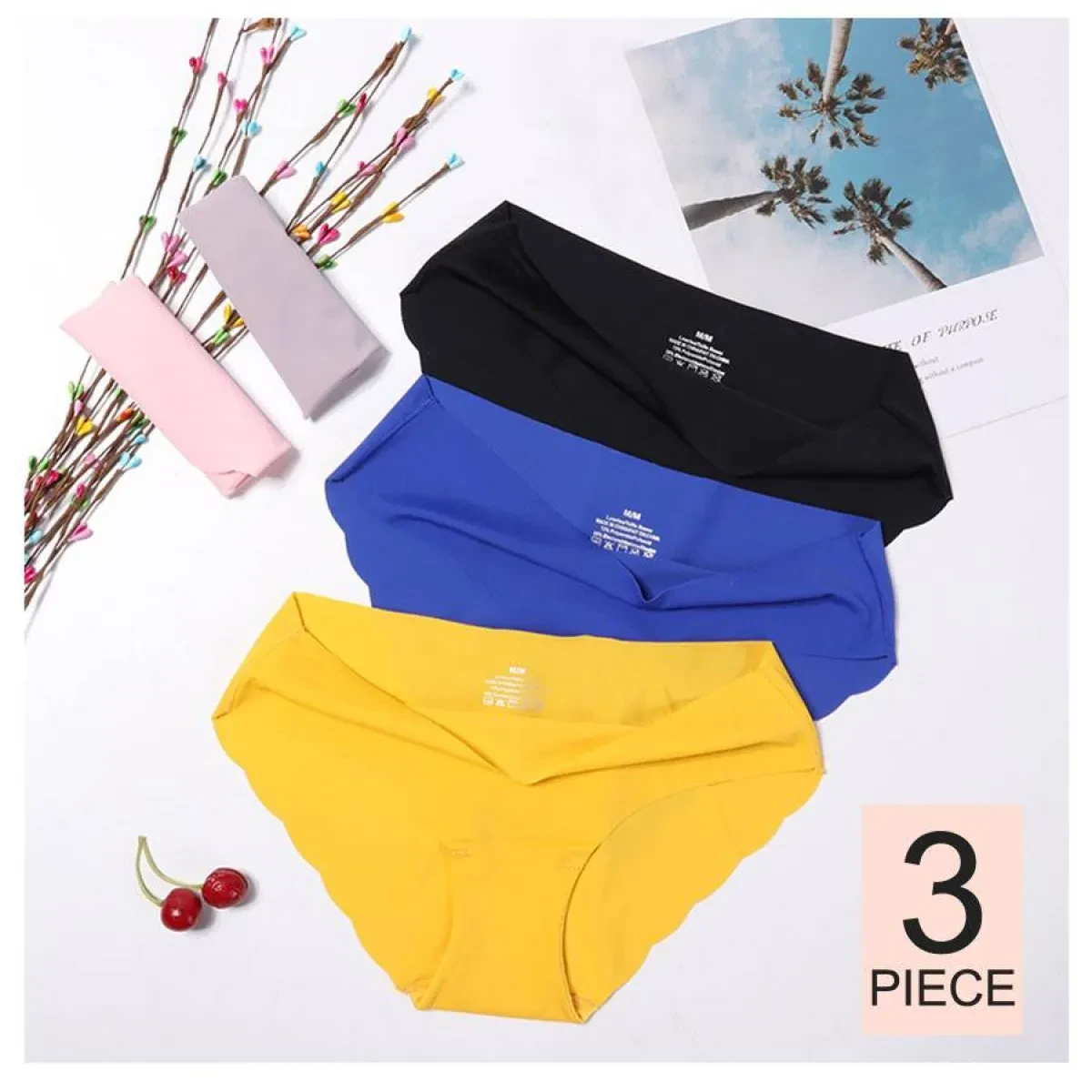 Low-Rise Seamless Panties Set - 3 Pcs - Image 13