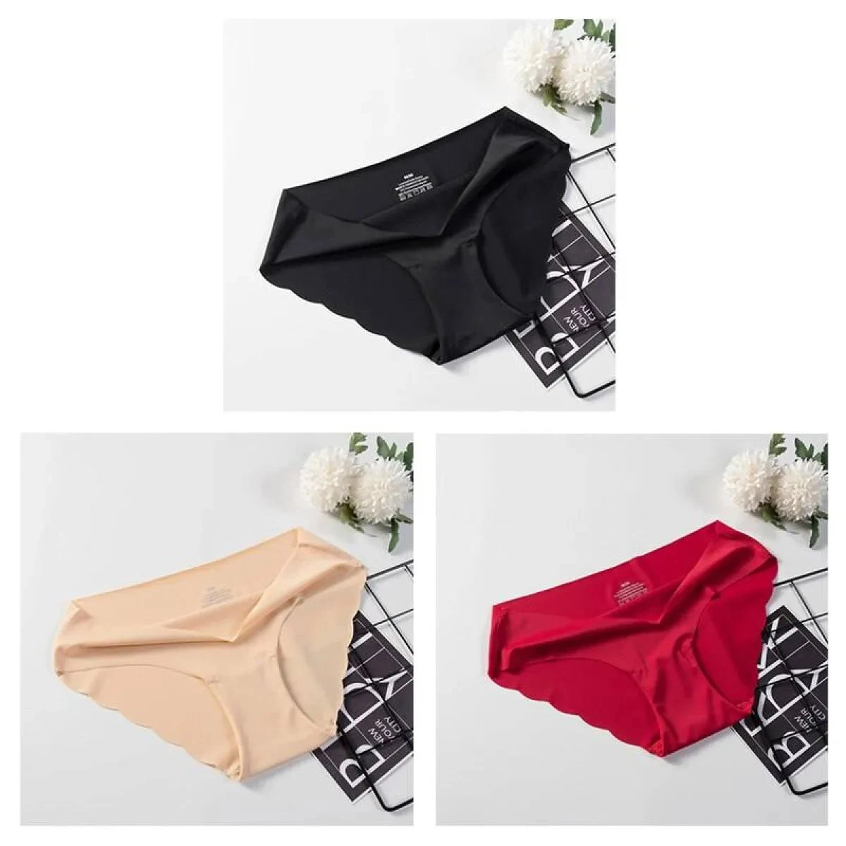 Low-Rise Seamless Panties Set - 3 Pcs - Image 17
