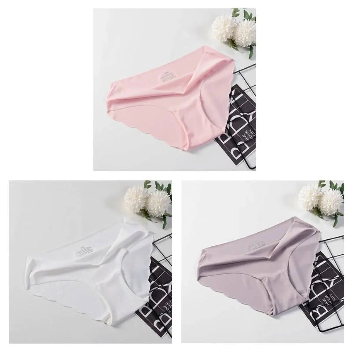 Low-Rise Seamless Panties Set - 3 Pcs - Image 18