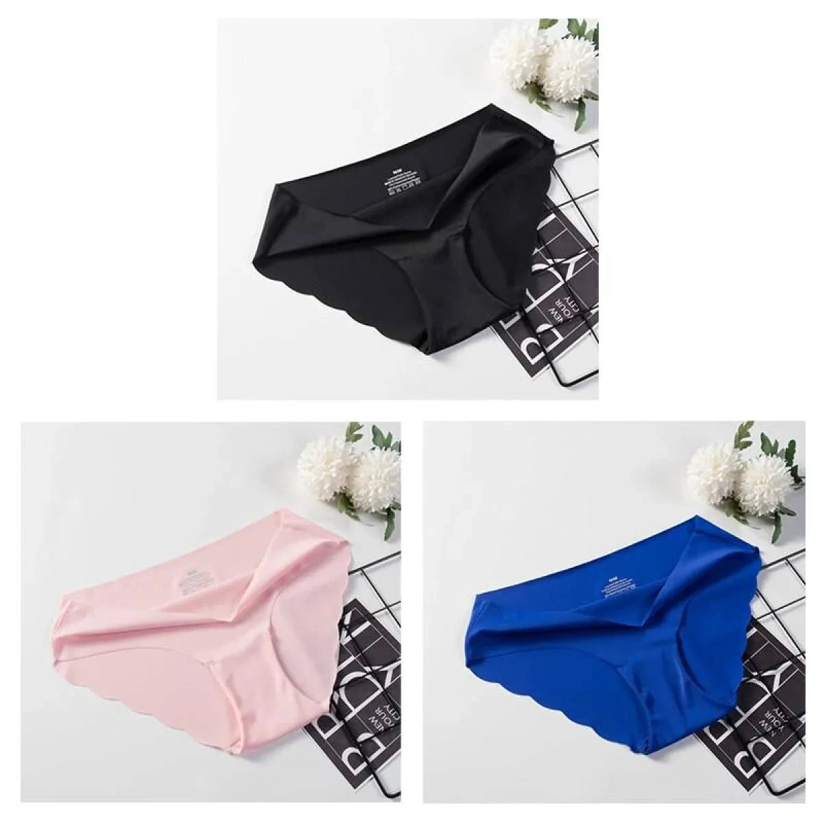 Low-Rise Seamless Panties Set - 3 Pcs - Image 20