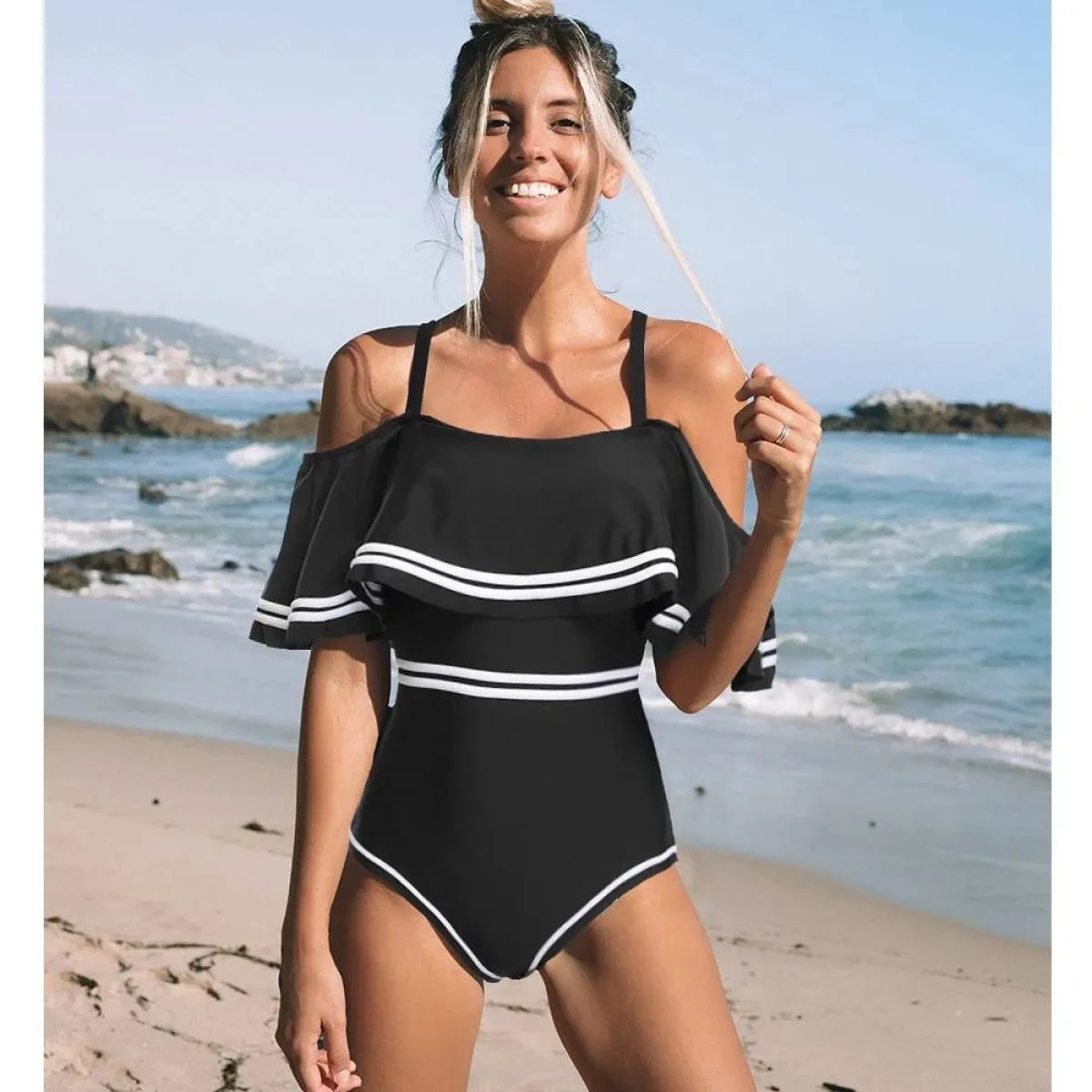 Sexy Off The Shoulder Swimsuit - Image 17