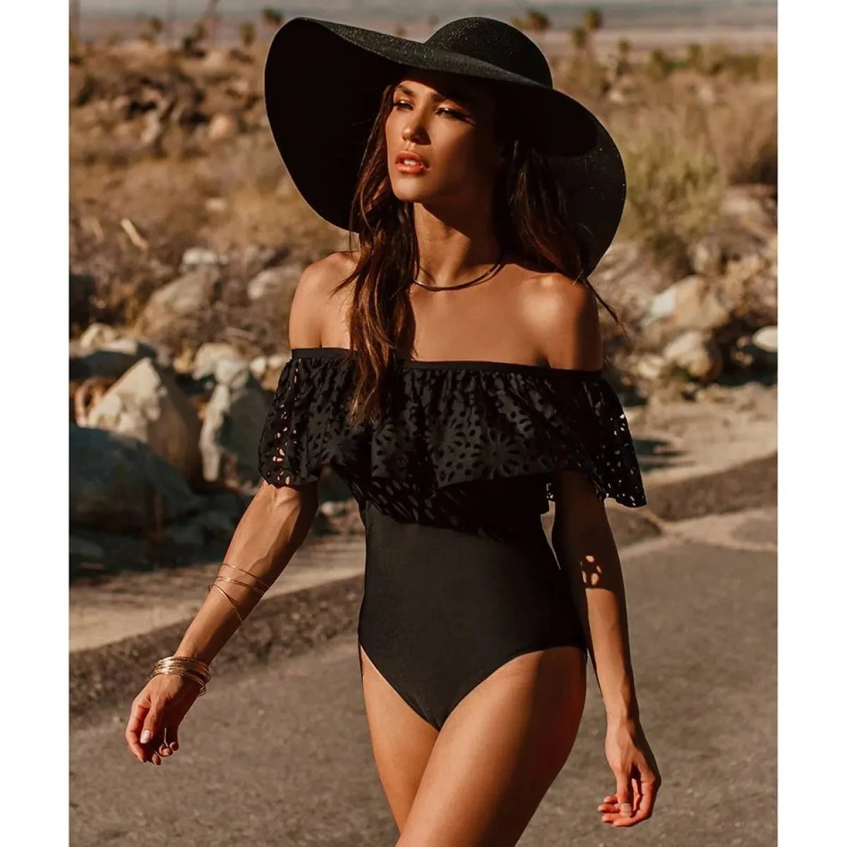 Sexy Off The Shoulder Swimsuit - Image 2