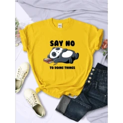 "Say No To Doing Thing" Sleeping PandaT-Shirts