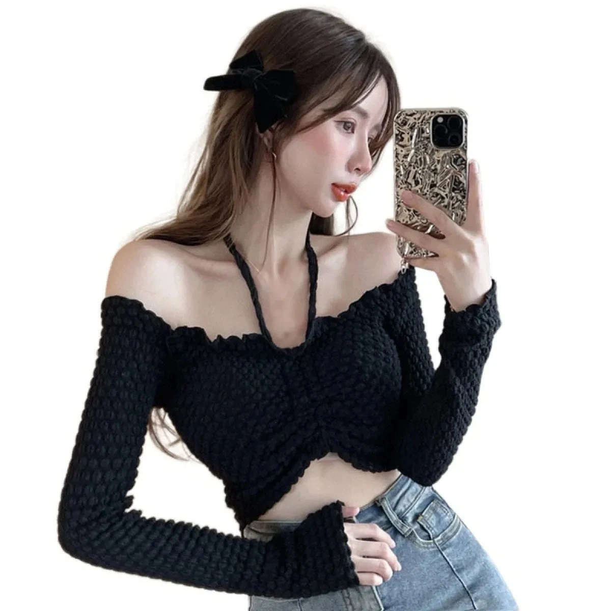 Slim Fit Sexy Blouse Top - Image 9