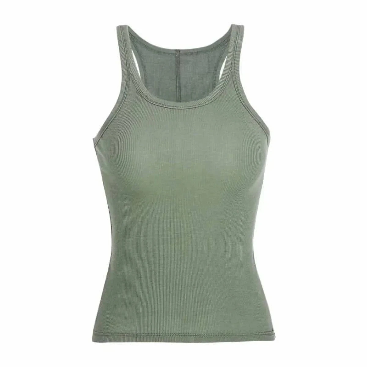 Solid Ribbed Tank Top - Image 12