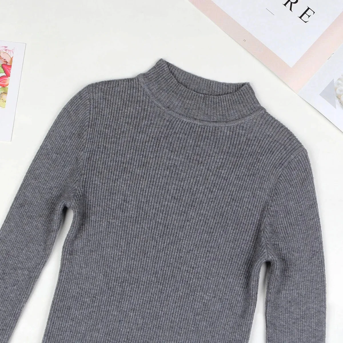 Solid Turtleneck Sweater - Image 13