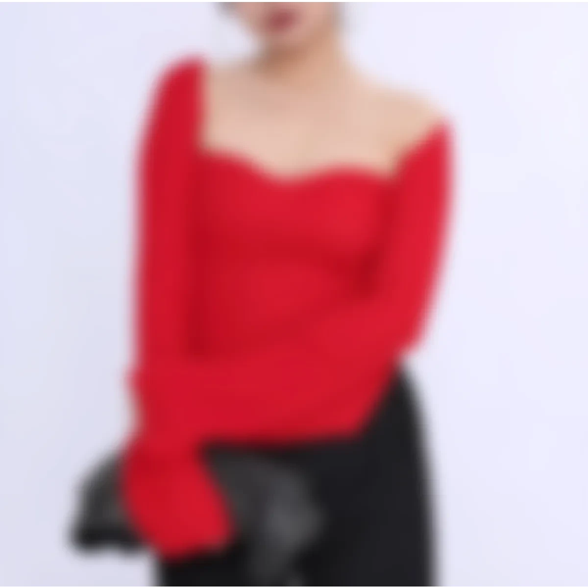 Square Neck Knit Top - Image 13