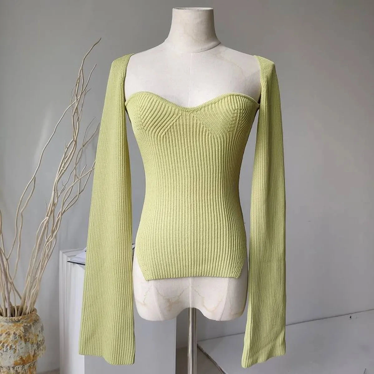 Square Neck Knit Top - Image 14