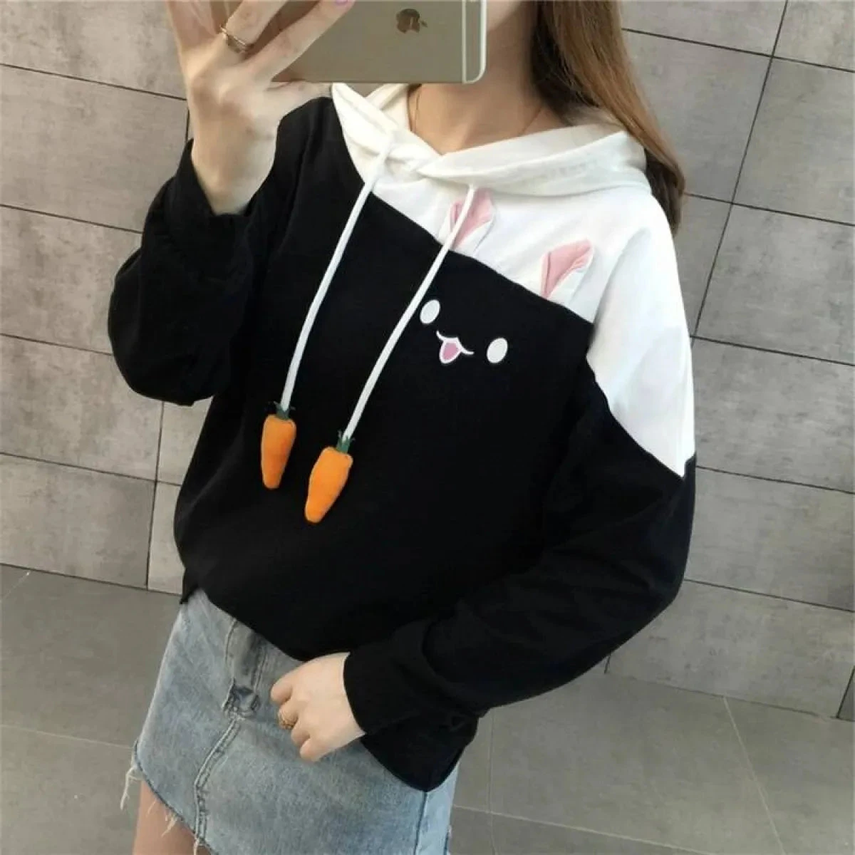 Street Fashion Bunny Hoodie - Image 8