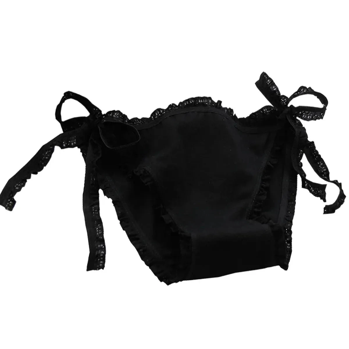 Sweet Lolita Ruffle Lace-Up Cotton Panties – Soft Breathable Briefs - Image 5