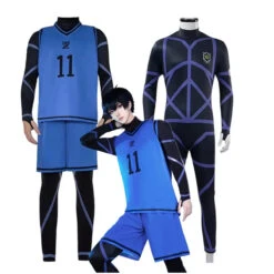 Lock Isagi Yoichi Cosplay Set – Anime Sports Jersey & Jumpsuit