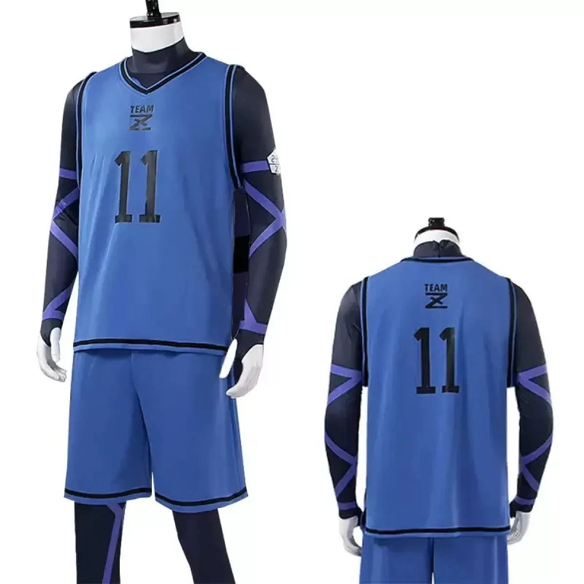 Lock Isagi Yoichi Cosplay Set – Anime Sports Jersey & Jumpsuit - Image 3