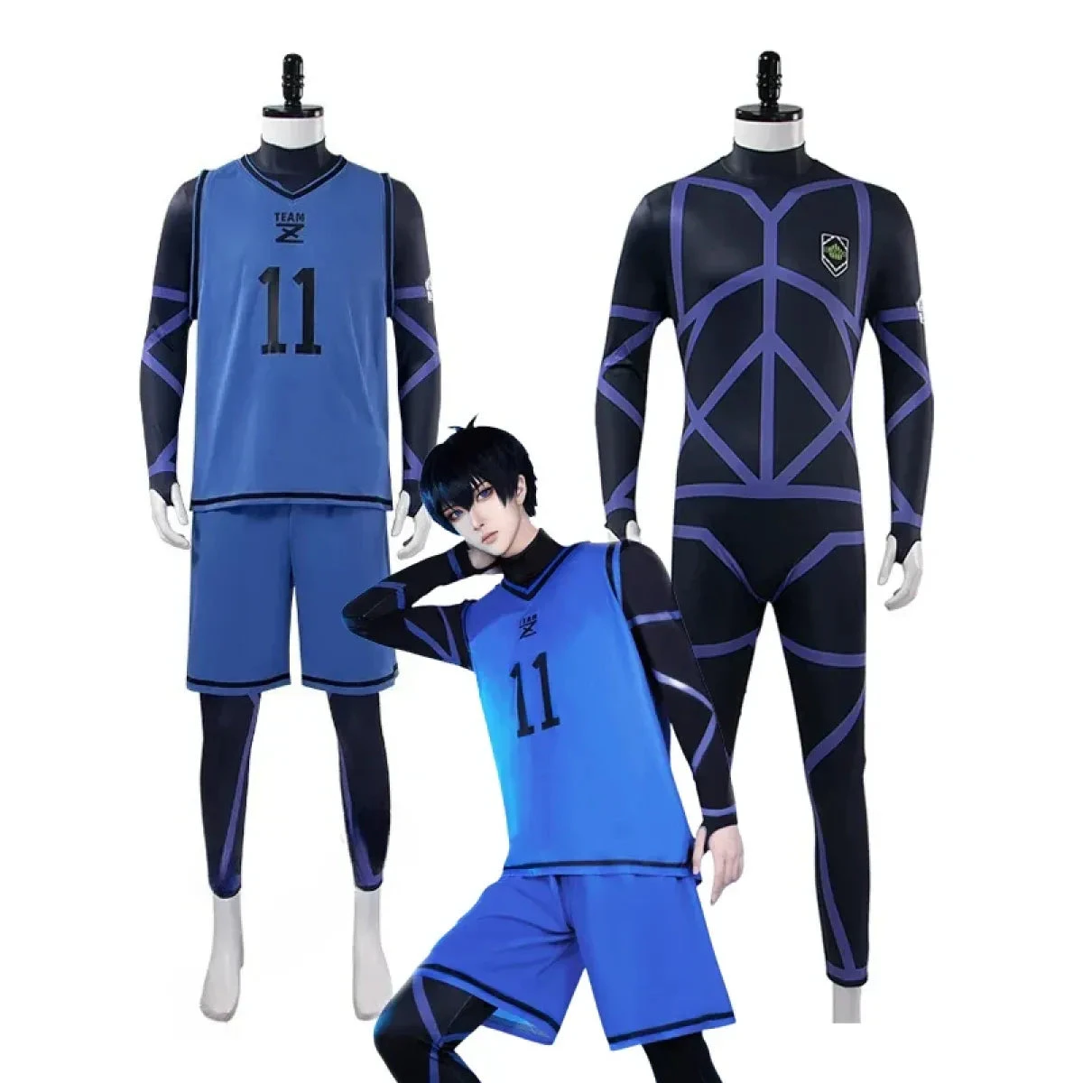 Lock Isagi Yoichi Cosplay Set – Anime Sports Jersey & Jumpsuit - Image 9