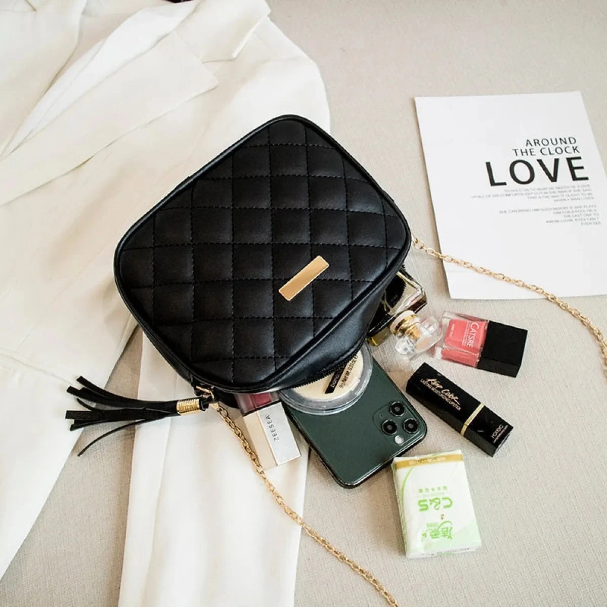 Trendy Small Tassel Messenger Bag - Image 5