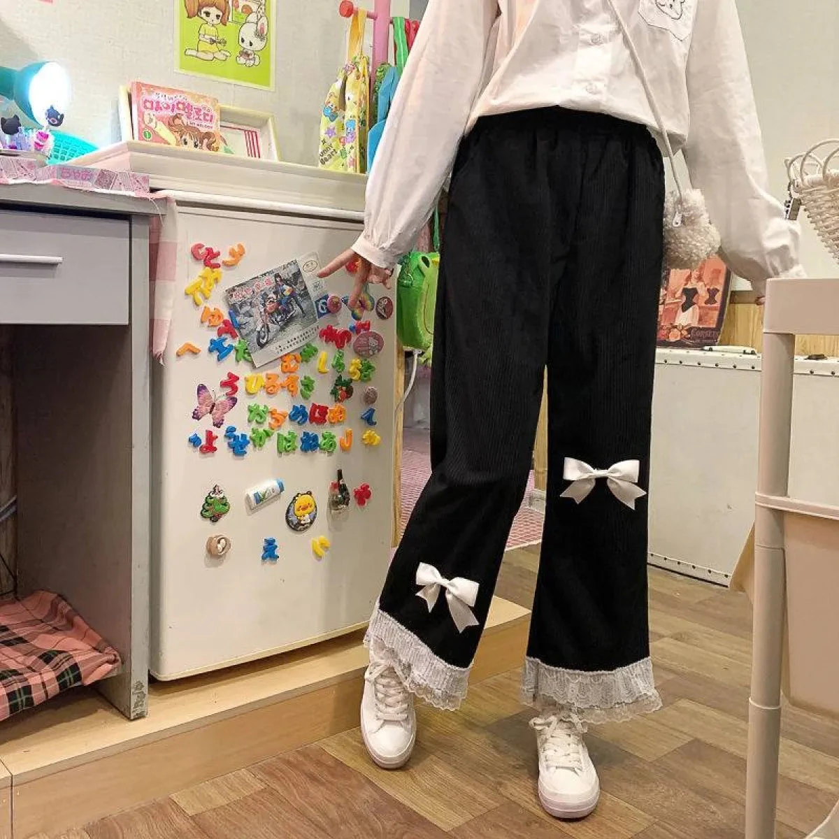 Vintage-Inspired Lolita Corduroy Trousers - Image 10