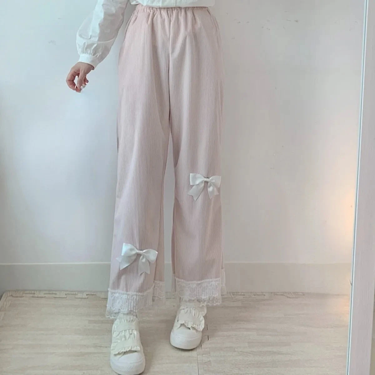 Vintage-Inspired Lolita Corduroy Trousers - Image 3