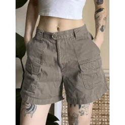 Vintage Y2K Cargo Shorts – Harajuku Streetwear Retro Denim