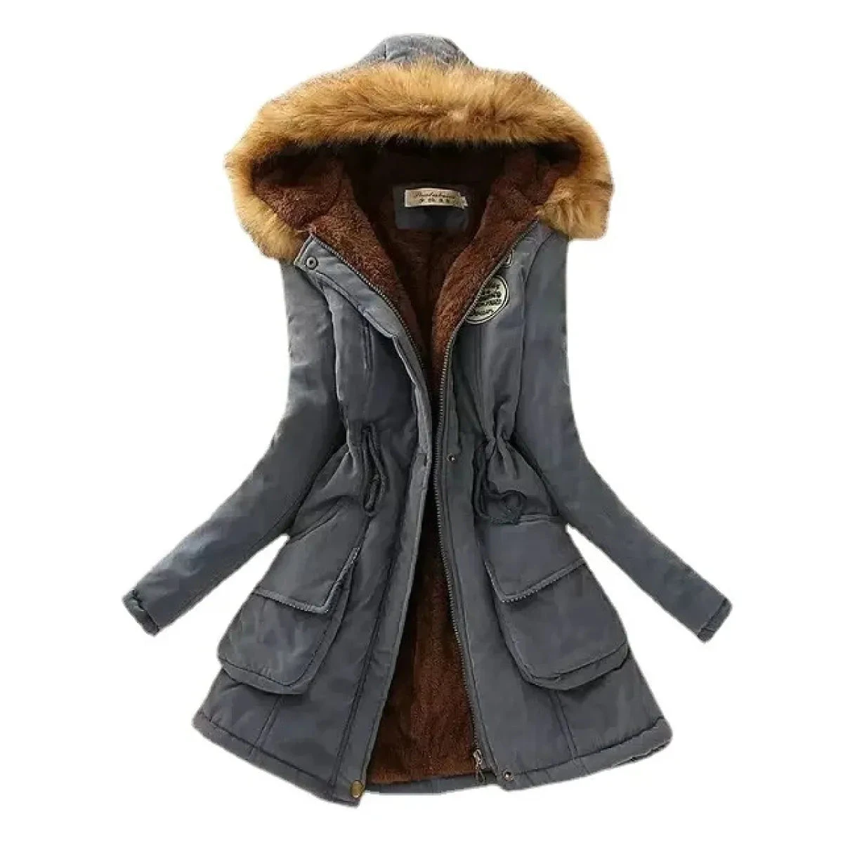 Women's Winter Cotton Jacket - Hooded Slim Fit Warm Parka - Image 5