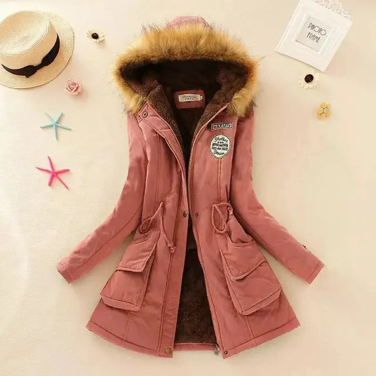 Women's Winter Cotton Jacket - Hooded Slim Fit Warm Parka - Image 14
