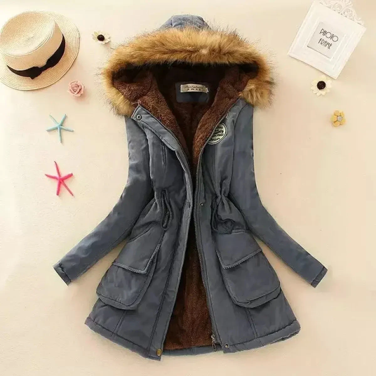 Women's Winter Cotton Jacket - Hooded Slim Fit Warm Parka - Image 11