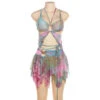 Tie-Dye Fairy Set – Butterfly Crop Top & Wrap Mini Skirt